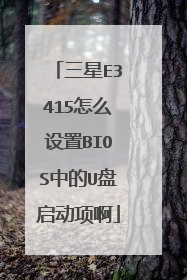 三星E3415怎么设置BIOS中的U盘启动项啊