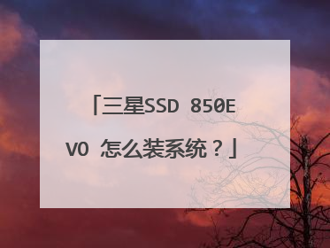 三星SSD 850EVO 怎么装系统?