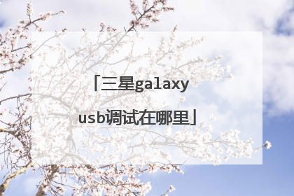 三星galaxy usb调试在哪里