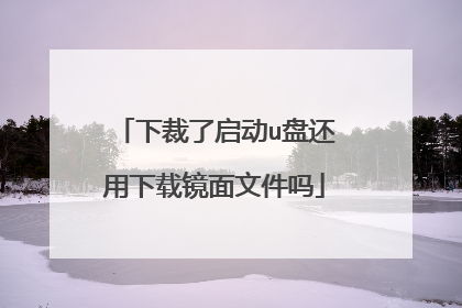 下裁了启动u盘还用下载镜面文件吗