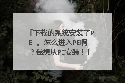 下载的系统安装了PE 。怎么进入PE啊?我想从PE安装!