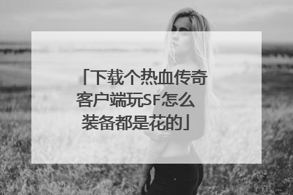 下载个热血传奇客户端玩SF怎么装备都是花的