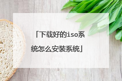 下载好的iso系统怎么安装系统