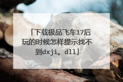 下载极品飞车17后玩的时候怎样提示找不到dxji。dll