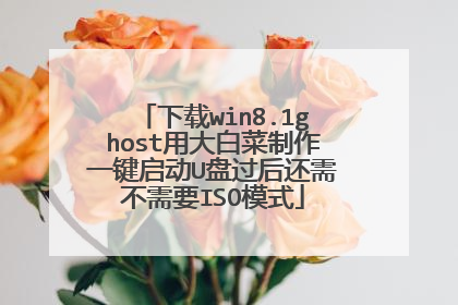 下载win8.1ghost用大白菜制作一键启动U盘过后还需不需要ISO模式