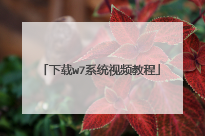 下载w7系统视频教程