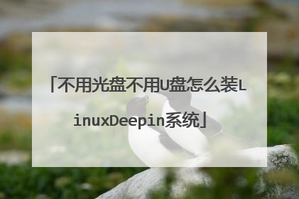 不用光盘不用U盘怎么装LinuxDeepin系统