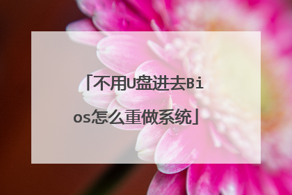 不用U盘进去Bios怎么重做系统