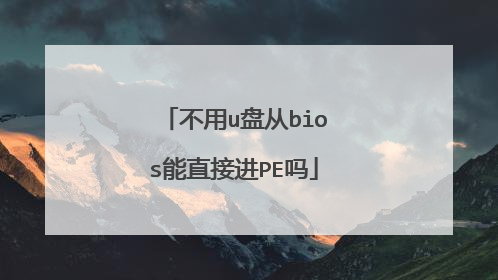 不用u盘从bios能直接进PE吗