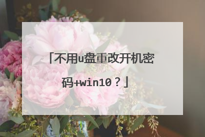 不用u盘重改开机密码+win10?