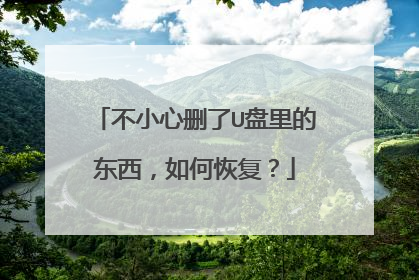 不小心删了U盘里的东西,如何恢复?