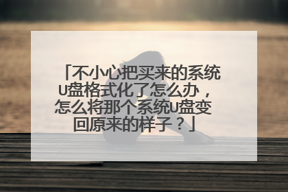 不小心把买来的系统U盘格式化了怎么办,怎么将那个系统U盘变回原来的样子?