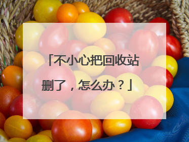 不小心把回收站删了,怎么办?