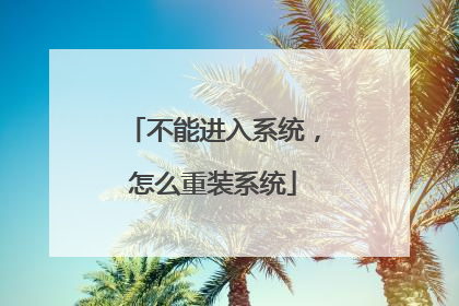 不能进入系统,怎么重装系统