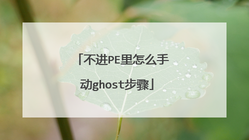 不进PE里怎么手动ghost步骤