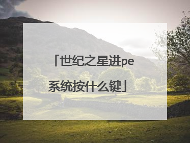 世纪之星进pe系统按什么键