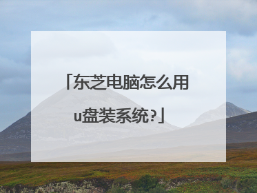 东芝电脑怎么用u盘装系统?