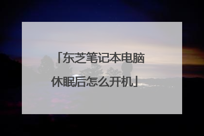 东芝笔记本电脑休眠后怎么开机