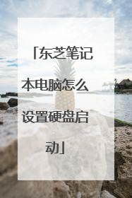 东芝笔记本电脑怎么设置硬盘启动