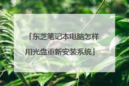 东芝笔记本电脑怎样用光盘重新安装系统