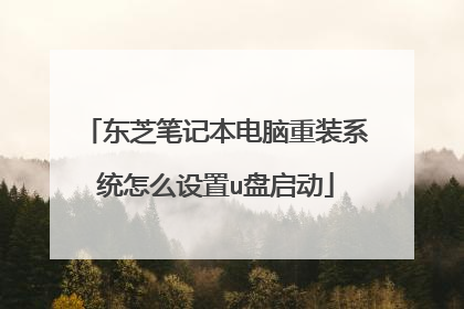 东芝笔记本电脑重装系统怎么设置u盘启动
