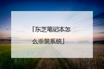 东芝笔记本怎么重装系统