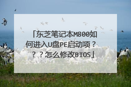 东芝笔记本M800如何进入U盘PE启动项？？？怎么修改BIOS