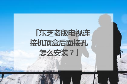 东芝老版电视连接机顶盒后面接孔怎么安装?