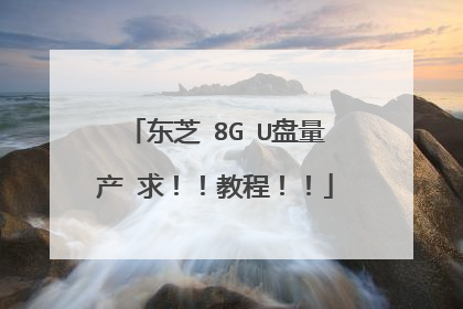 东芝 8G U盘量产 求!!教程!!