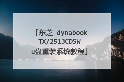 东芝 dynabook TX/2513CDSW u盘重装系统教程