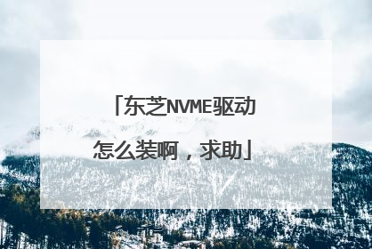 东芝NVME驱动怎么装啊，求助