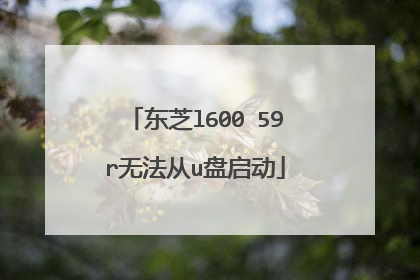 东芝l600―59r无法从u盘启动