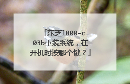东芝l800-c03b重装系统,在开机时按哪个键?