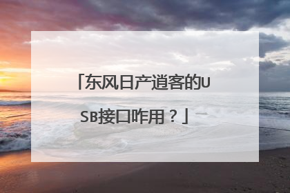 东风日产逍客的USB接口咋用？