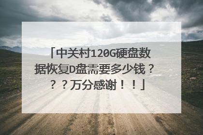 中关村120G硬盘数据恢复D盘需要多少钱???万分感谢!!