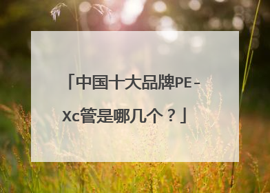 中国十大品牌PE-Xc管是哪几个?