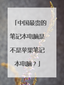 中国最贵的笔记本电脑是不是苹果笔记本电脑？
