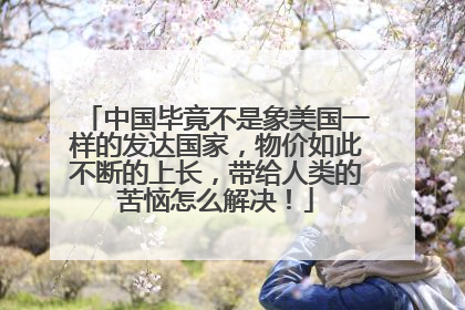 中国毕竟不是象美国一样的发达国家,物价如此不断的上长,带给人类的苦恼怎么解决!