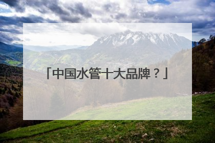 中国水管十大品牌?