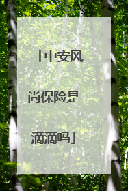 中安风尚保险是滴滴吗