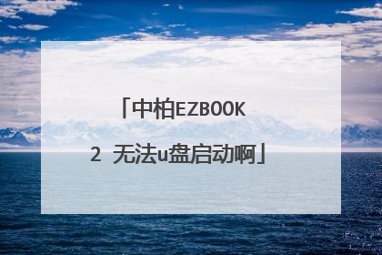 中柏EZBOOK 2 无法u盘启动啊
