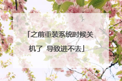 之前重装系统时候关机了 导致进不去