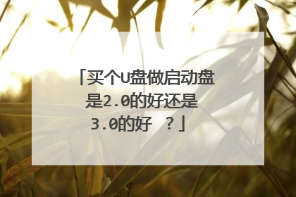 买个U盘做启动盘 是2.0的好还是3.0的好 ?