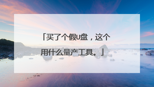 买了个假U盘,这个用什么量产工具。