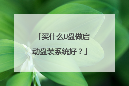 买什么U盘做启动盘装系统好？