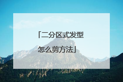 二分区式发型怎么剪方法