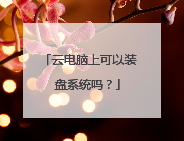 云电脑上可以装∪盘系统吗？