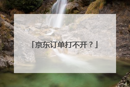 京东订单打不开?