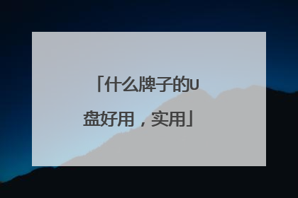 什么牌子的U盘好用,实用