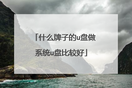 什么牌子的u盘做系统u盘比较好